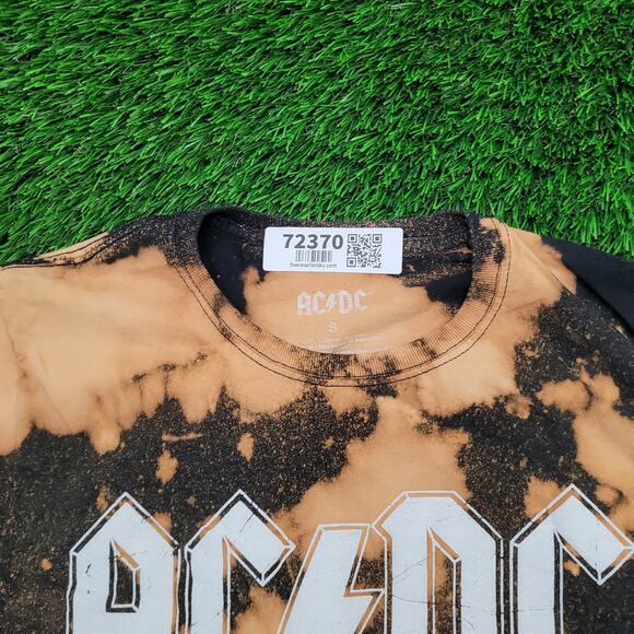 ACDC Tie-Dye Shirt Womens Small 16x26 Bleached - Picture 9 of 11